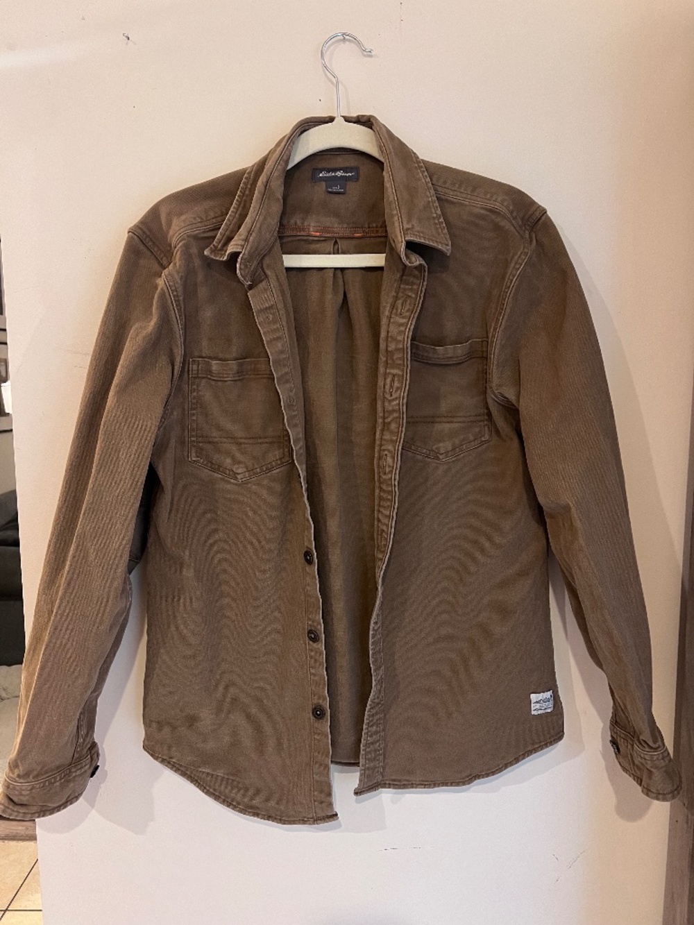 Eddie Bauer Mens Canvas Shirt Size S